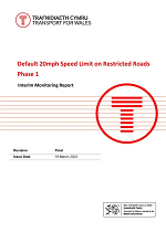 Default 20mph Speed Limit on Restricted Roads Phase 1